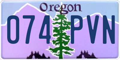 OR license plate 074PVN