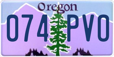 OR license plate 074PVO