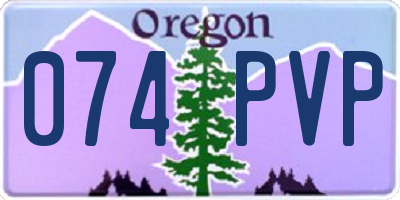 OR license plate 074PVP