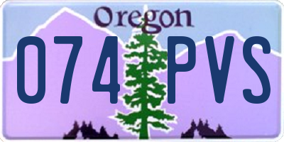 OR license plate 074PVS