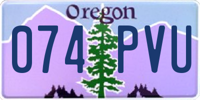OR license plate 074PVU