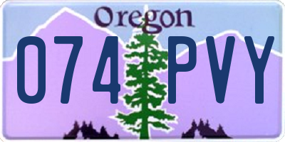 OR license plate 074PVY