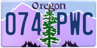 OR license plate 074PWC