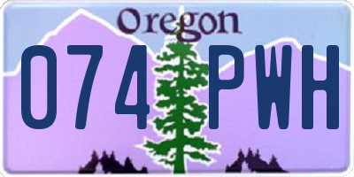 OR license plate 074PWH