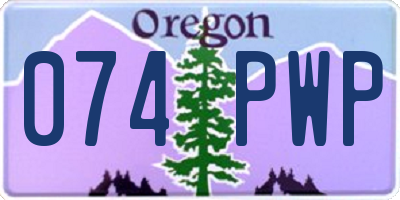 OR license plate 074PWP