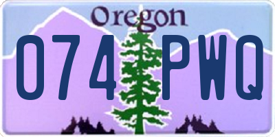 OR license plate 074PWQ