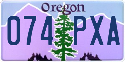 OR license plate 074PXA