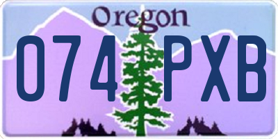 OR license plate 074PXB