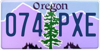 OR license plate 074PXE