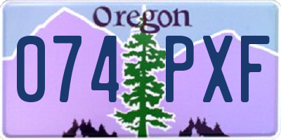 OR license plate 074PXF