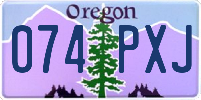 OR license plate 074PXJ