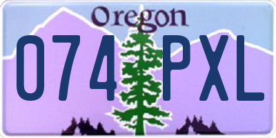 OR license plate 074PXL
