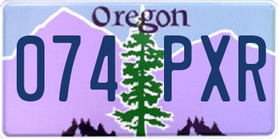 OR license plate 074PXR