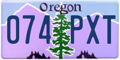 OR license plate 074PXT