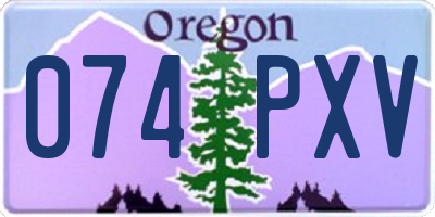 OR license plate 074PXV
