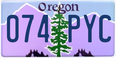 OR license plate 074PYC