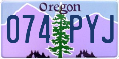 OR license plate 074PYJ