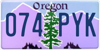 OR license plate 074PYK