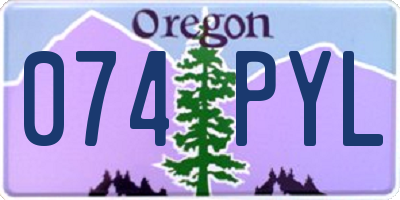 OR license plate 074PYL