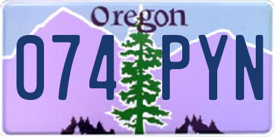 OR license plate 074PYN