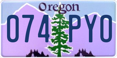 OR license plate 074PYO