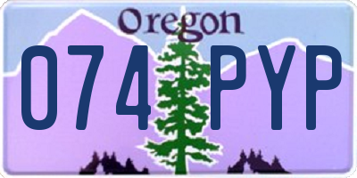 OR license plate 074PYP