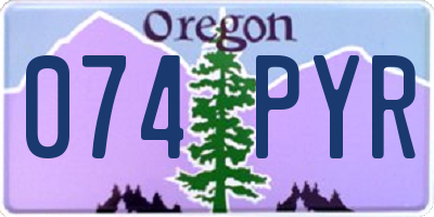 OR license plate 074PYR