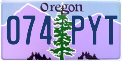 OR license plate 074PYT