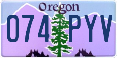 OR license plate 074PYV