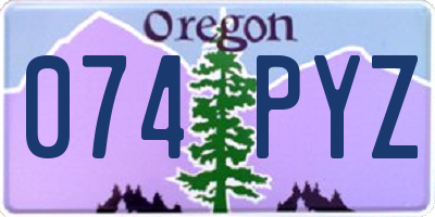 OR license plate 074PYZ