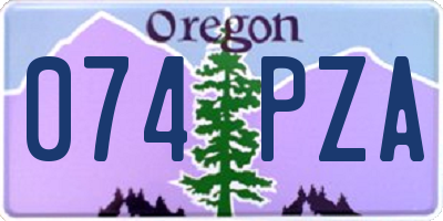 OR license plate 074PZA