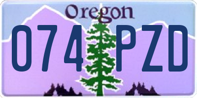 OR license plate 074PZD