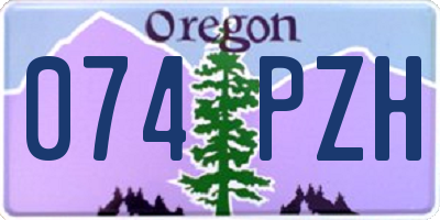 OR license plate 074PZH