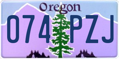 OR license plate 074PZJ