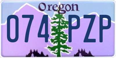 OR license plate 074PZP