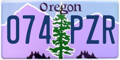 OR license plate 074PZR