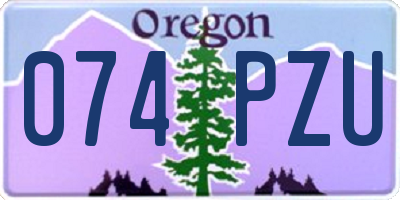OR license plate 074PZU