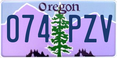OR license plate 074PZV