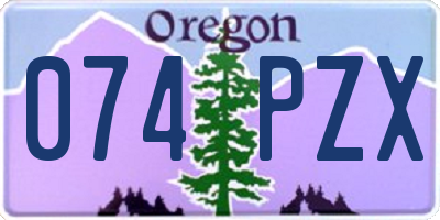 OR license plate 074PZX