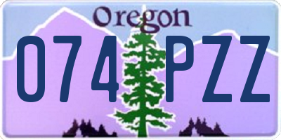 OR license plate 074PZZ