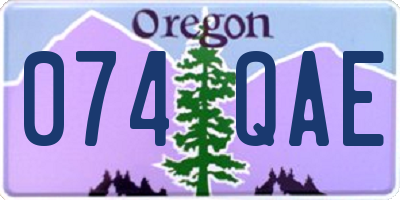 OR license plate 074QAE
