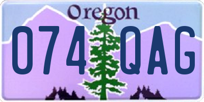 OR license plate 074QAG