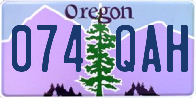 OR license plate 074QAH