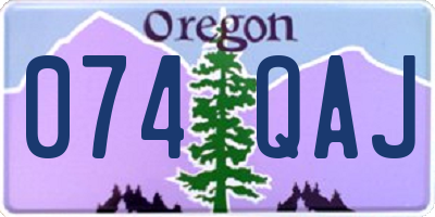 OR license plate 074QAJ