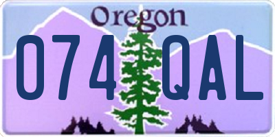 OR license plate 074QAL