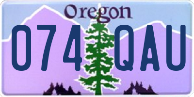 OR license plate 074QAU