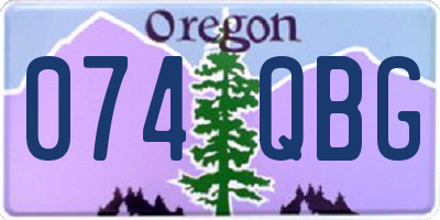 OR license plate 074QBG