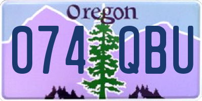 OR license plate 074QBU