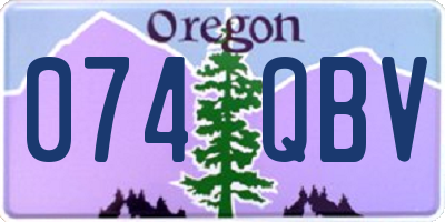 OR license plate 074QBV