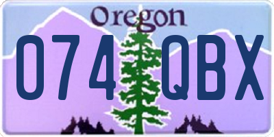 OR license plate 074QBX